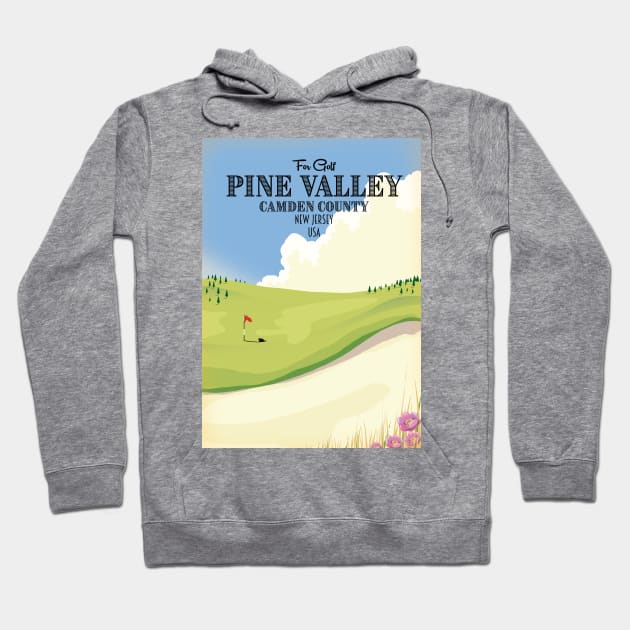 Pine Valley Camden County New Jersey USA Golf Hoodie by nickemporium1